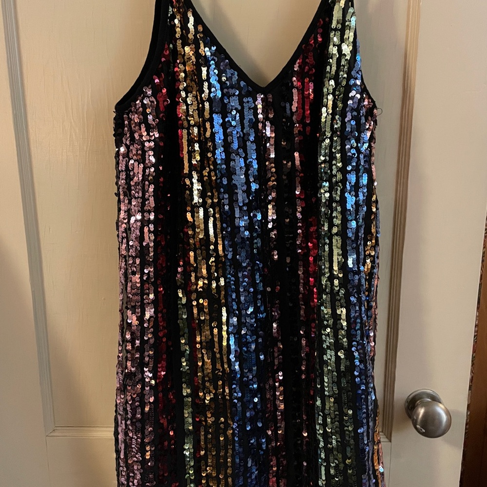 Vibrant Sequin Party Dress